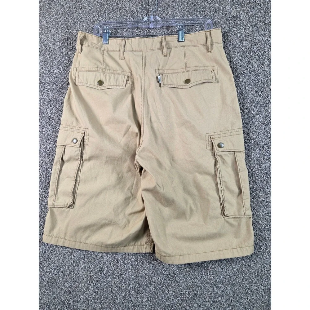 Levi Strauss & Co Two Horse Brand Cargo Shorts Mens‎ 32 Khaki Utility Flat Front